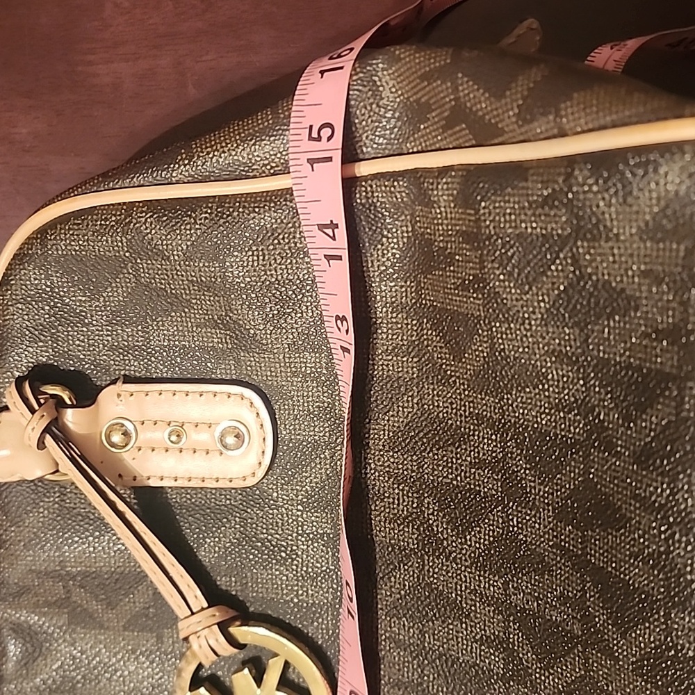 Michael Kors Monogram Brown and Tan Satchel - Picture 11 of 12